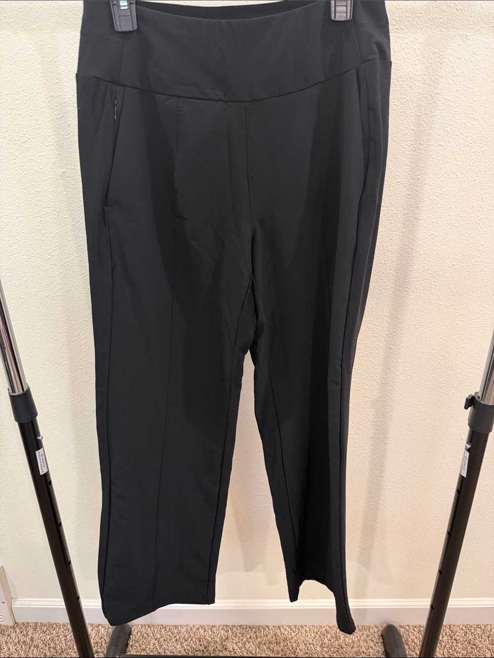 Avalanche Black Straight-Leg Pull-On Trousers
